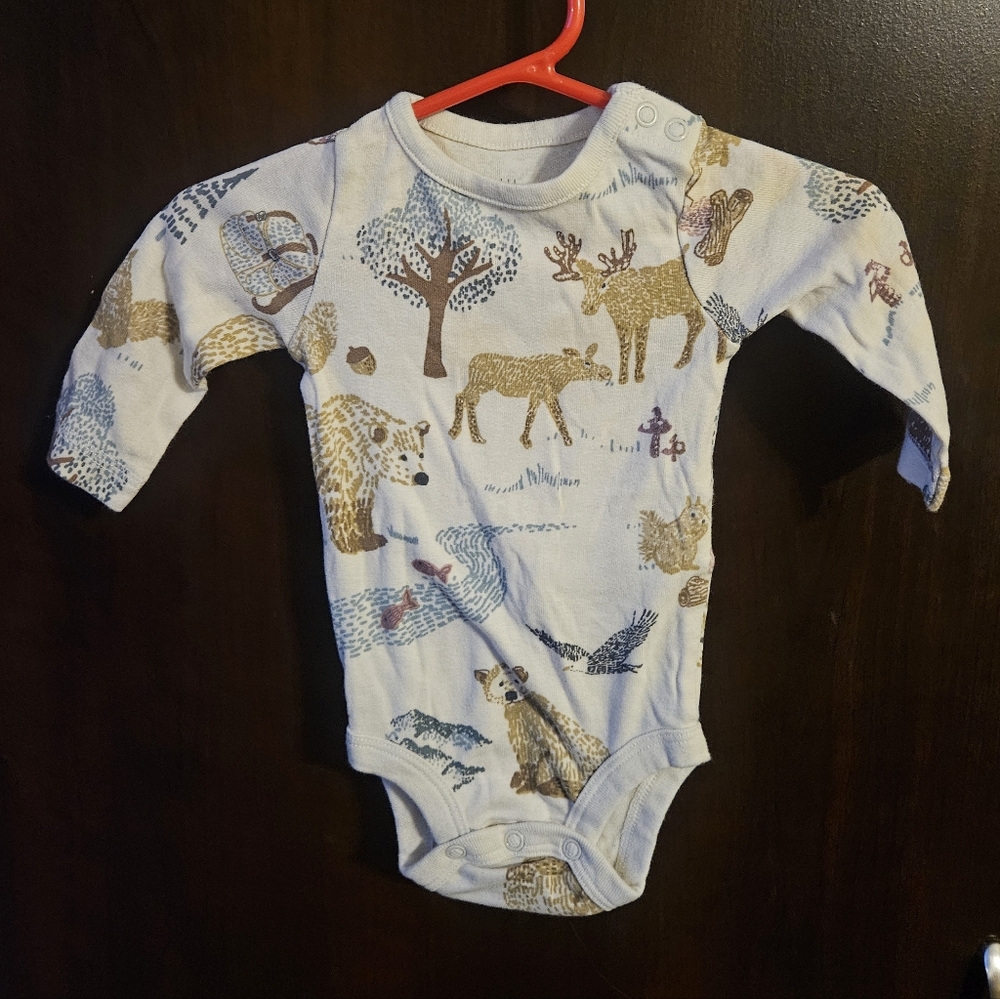 Kids Animal Print Long Sleeve One Piece